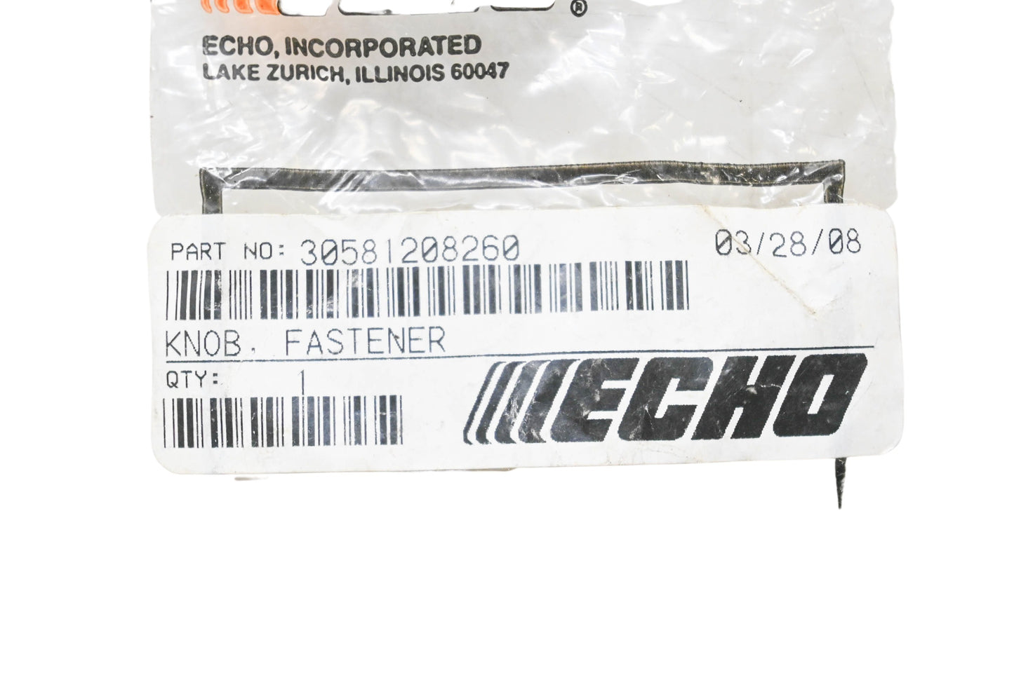 New OEM Echo 30581208260 Fastener Knob NOS