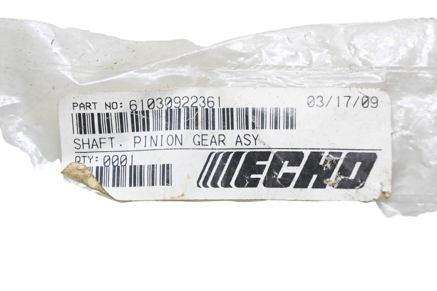 New OEM Echo 61030922361 Pinion Gear Shaft NOS