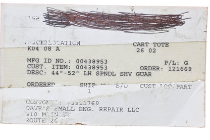 Ariens 00438953, 482L Spindle Sheave Guard NOS