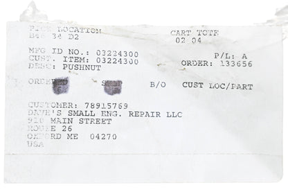 Ariens 03224300 Pushnuts Qty 3 NOS