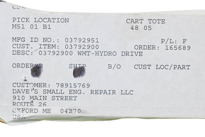 Ariens 03792951, 03792900 Idler Arm NOS