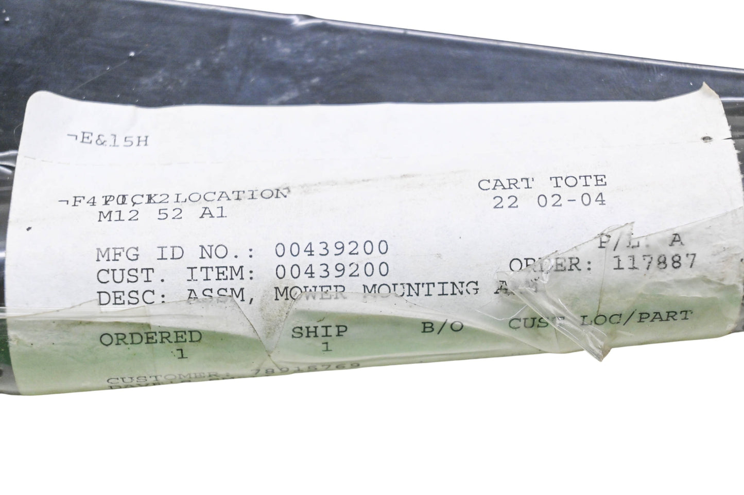 Ariens 00439200 Mower Mounting Arm NOS