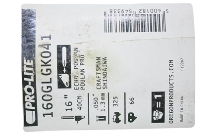 Oregon 160GLGK041 Chainsaw Guide Bar 16" .050" .325" NOS
