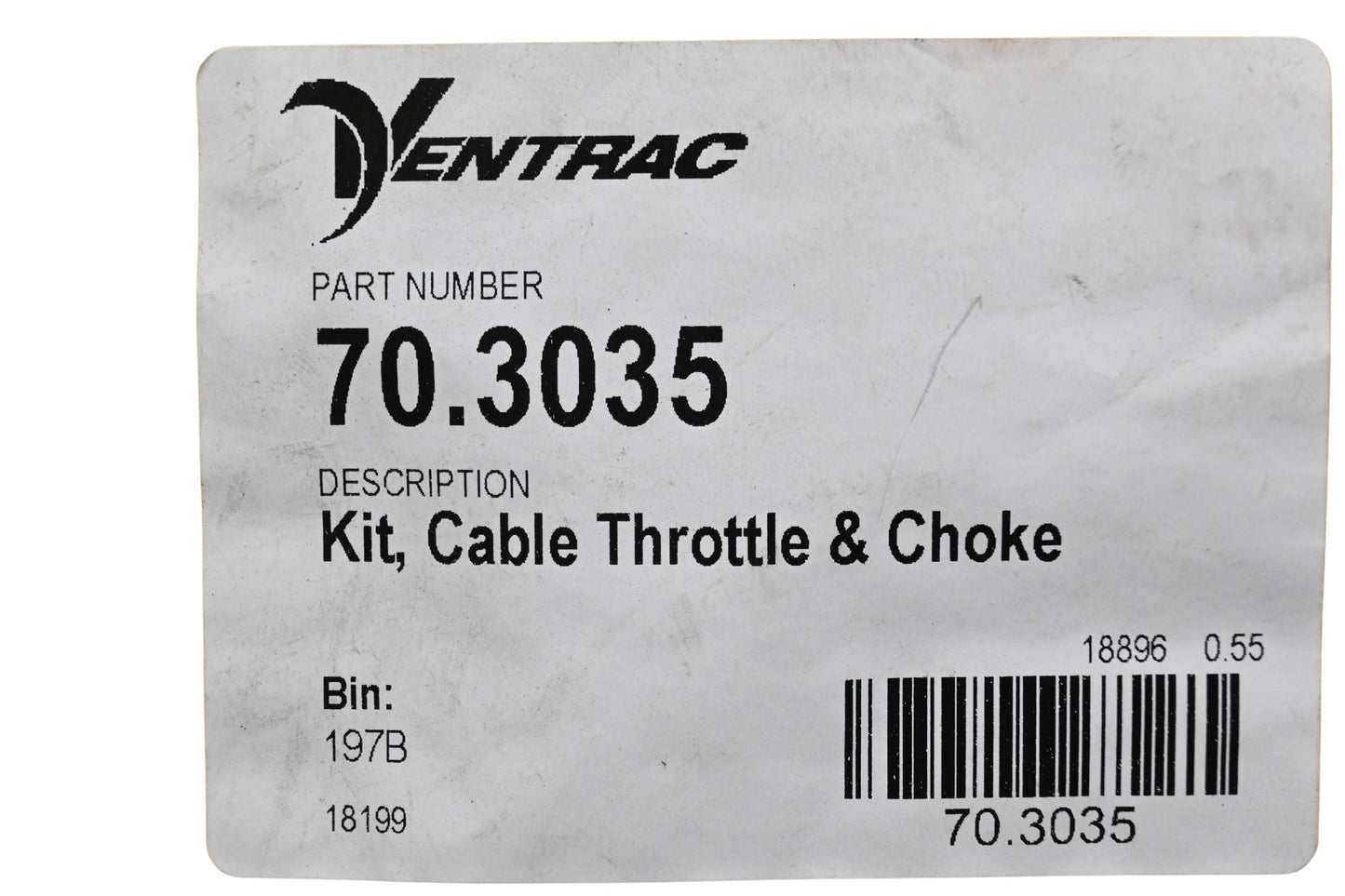 Ventrac 70.3035 Throttle & Choke Cable Kit NOS