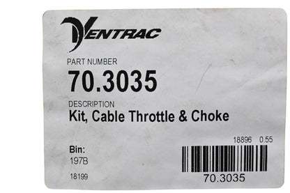 Ventrac 70.3035 Throttle & Choke Cable Kit NOS