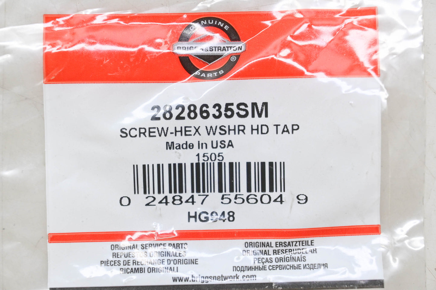 New OEM Briggs & Stratton 2828635SM Hex Screw NOS