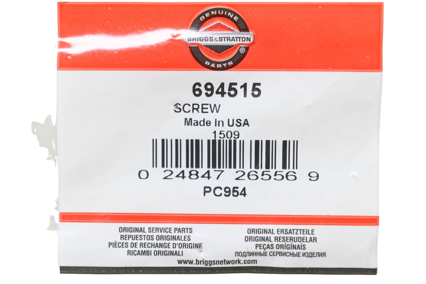 New OEM Briggs & Stratton 694515 Screw NOS