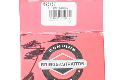 New OEM Briggs & Stratton 695157 Carburetor Overhaul Kit NOS