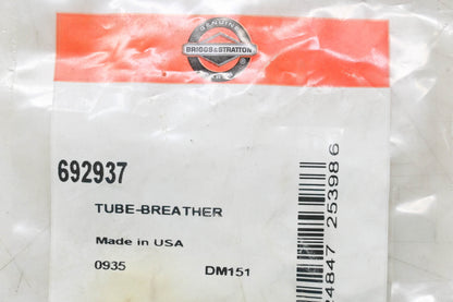 New OEM Briggs & Stratton 692937 Breather Tube NOS