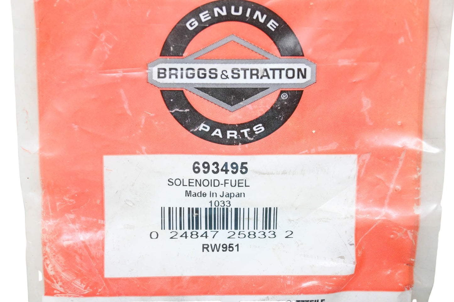 New OEM Briggs & Stratton 693495 Fuel Solenoid NOS