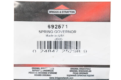 New OEM Briggs & Stratton 692571 Governor Spring NOS