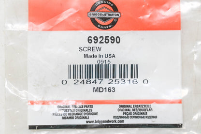New OEM Briggs & Stratton 692590 Screw NOS