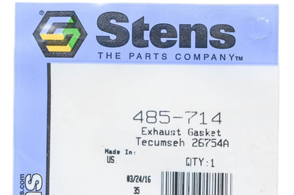Stens 485-714, 26754A Exhaust Gaskets Qty 2 NOS