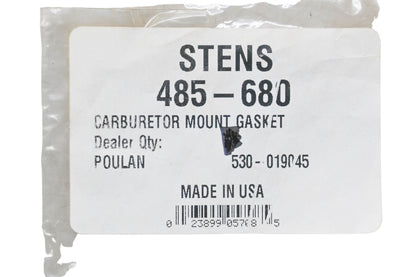 Stens 485-680, 530-019045 Carburetor Mount Gasket NOS