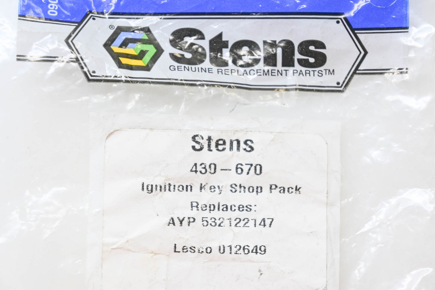 Stens 430-670, 532122147, 012649 Indak Ignition Keys Qty 6 NOS