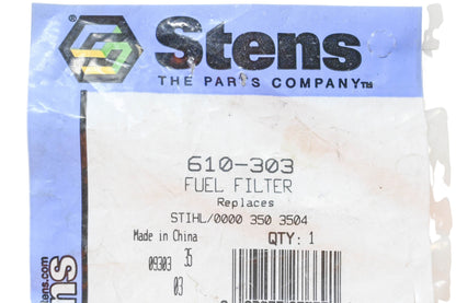 Stens 610-303, 0000 350 3504 Fuel Filter NOS