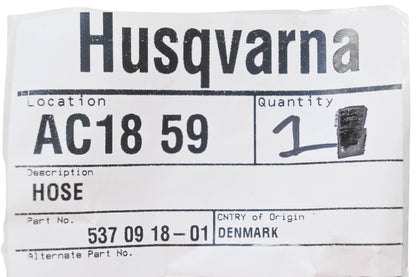 New OEM Husqvarna 537 09 18-01, 537091801 Hose NOS