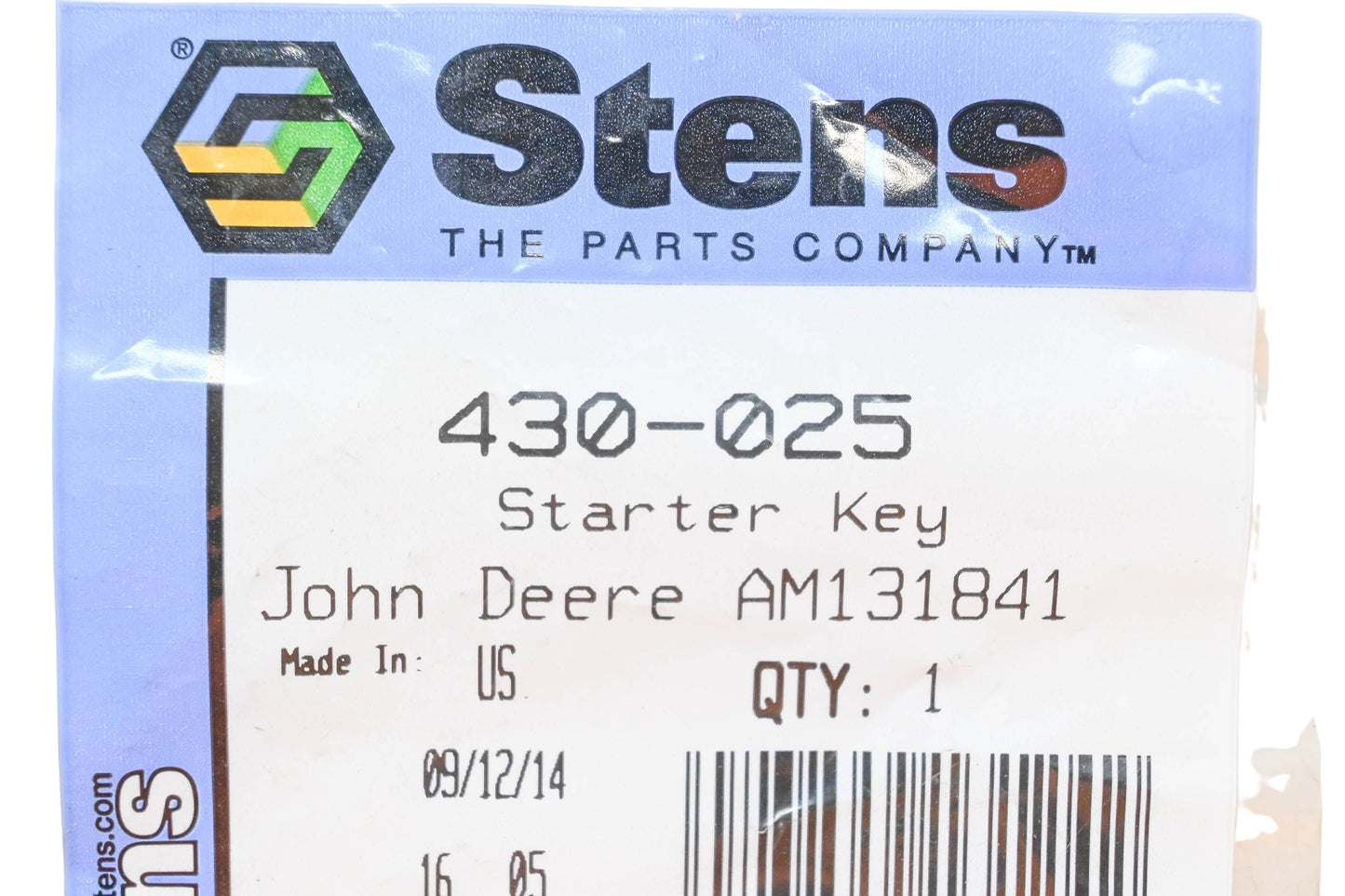 Stens 430-025, AM131841 Starter Key NOS