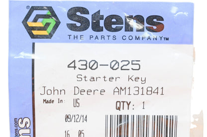 Stens 430-025, AM131841 Starter Key NOS