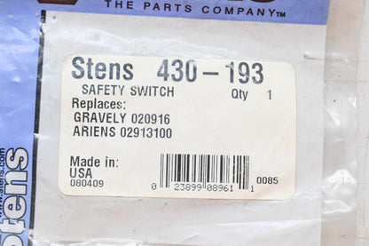 Stens 430-193, 020916, 02913100 Safety Switch NOS