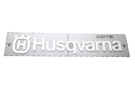 New OEM Husqvarna 532 42 47-89, 532424789 Hood Emblem NOS