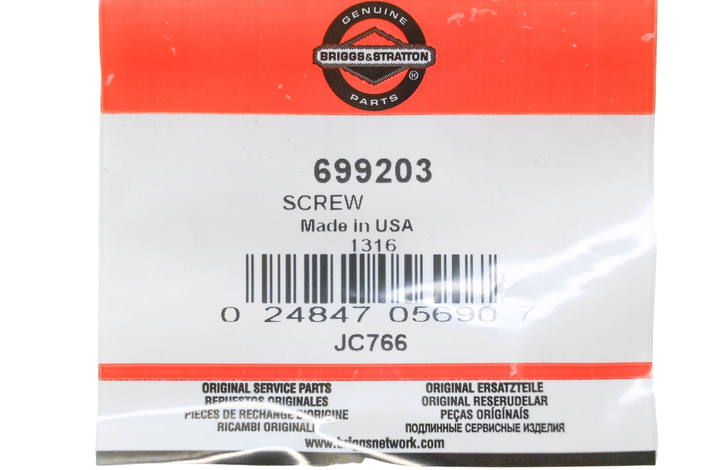 New OEM Briggs & Stratton 699203 Screw NOS