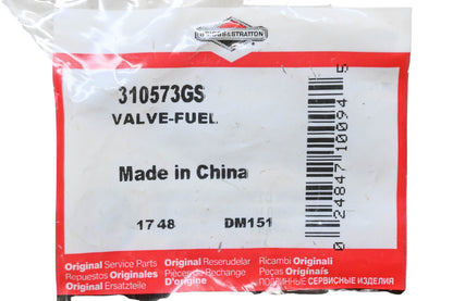 New OEM Briggs & Stratton 310573GS Fuel Valve NOS