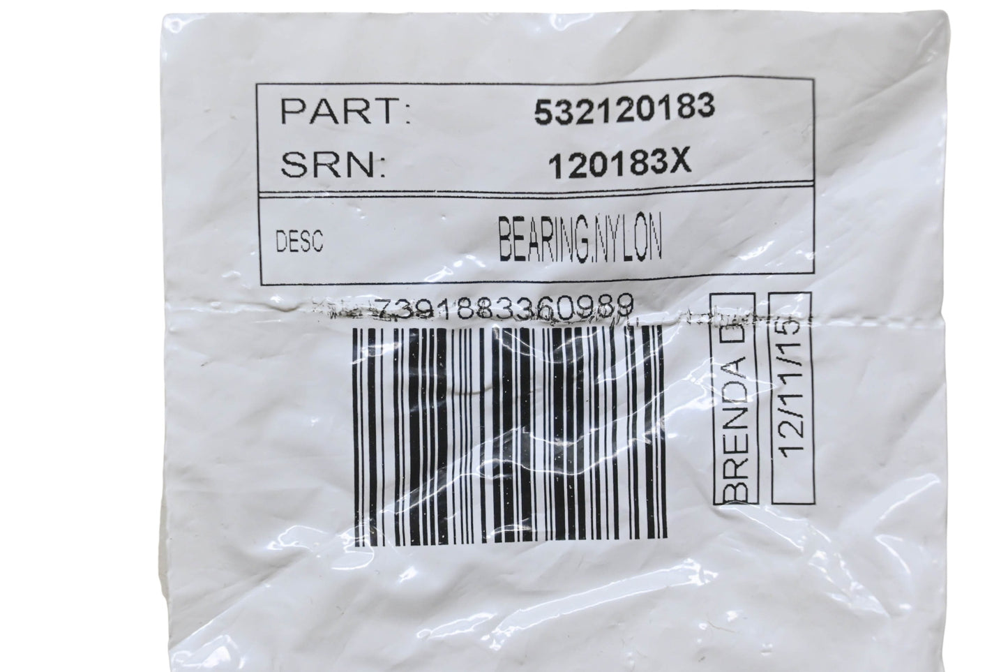 New OEM Husqvarna 532120183 Nylon Bearing NOS