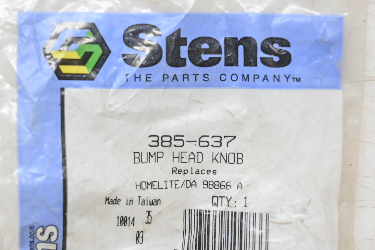 Stens 385-637, 98866 A Bump Head Knob NOS