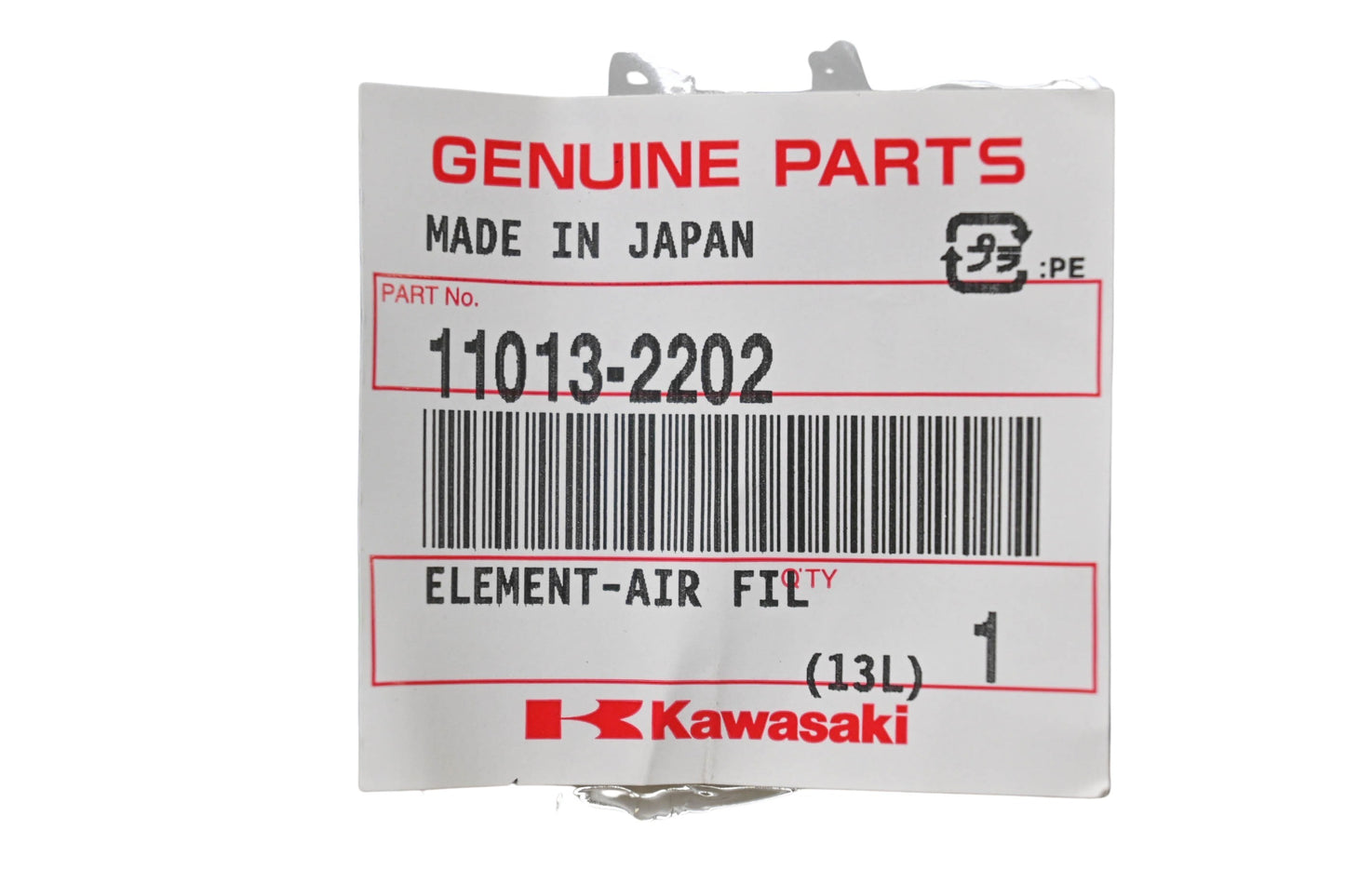 New OEM Kawasaki 11013-2202, 531 00 37-74, 531003774 Air Filter Element NOS