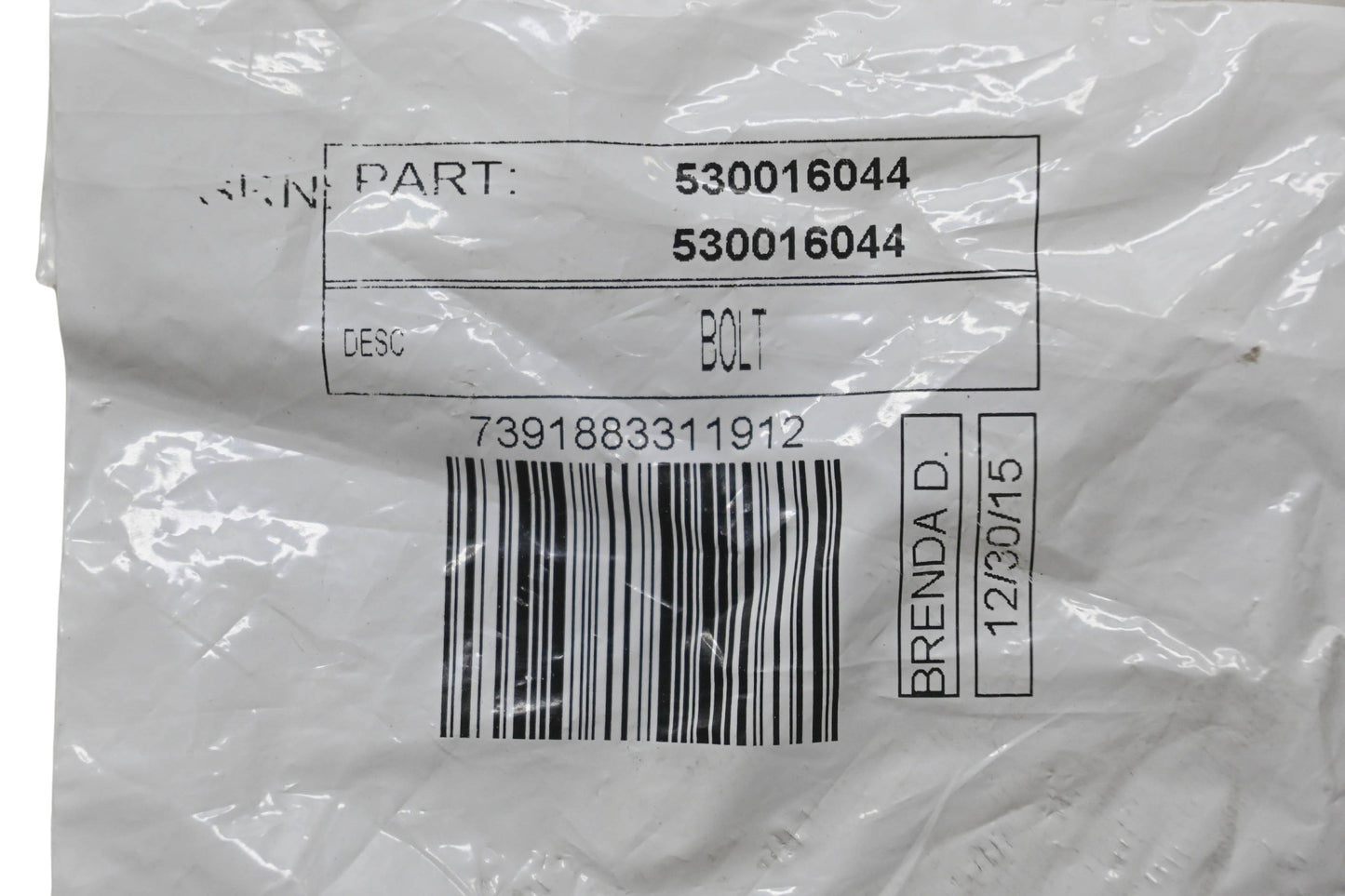 New OEM Husqvarna 530016044 Muffler Bolt NOS