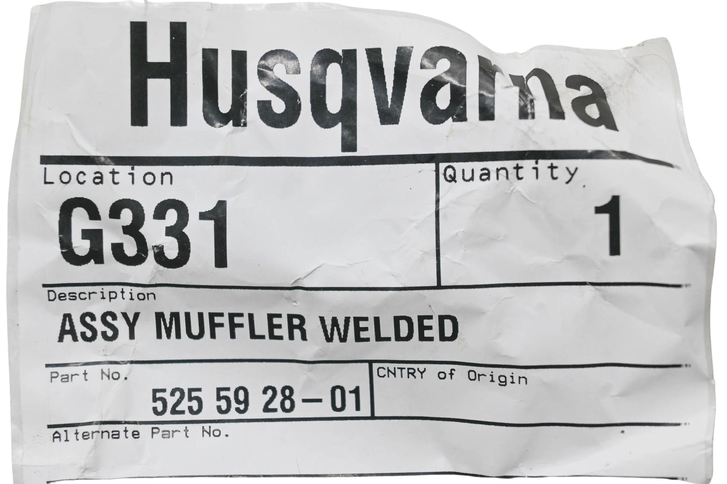 New OEM Husqvarna 525 59 28-01, 525592801 Welded Muffler Assembly NOS