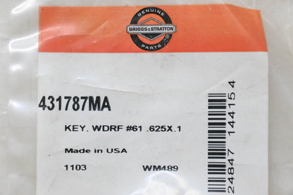 New OEM Briggs & Stratton 431787MA Woodruff Key NOS
