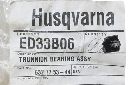 New OEM Husqvarna 532 17 53-44, 532175344 Trunnion Bearing NOS