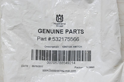 New OEM Husqvarna 532175566 Ignition Switch NOS