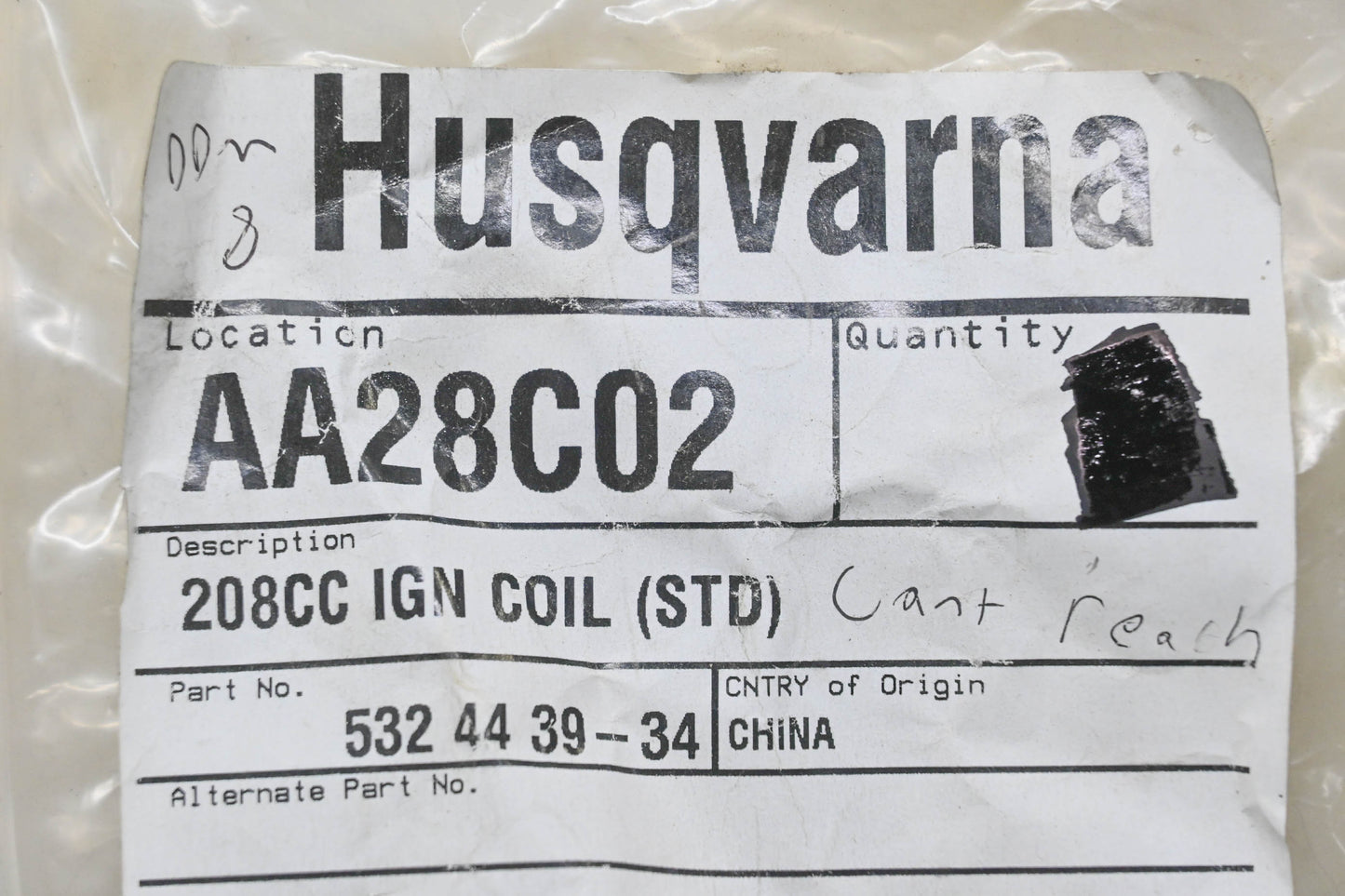 New OEM Husqvarna 532 44 39-34, 532443934 Ignition Coil NOS