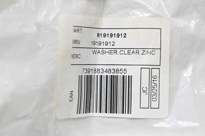 New OEM Husqvarna 819191912 Clear Zinc Washer NOS
