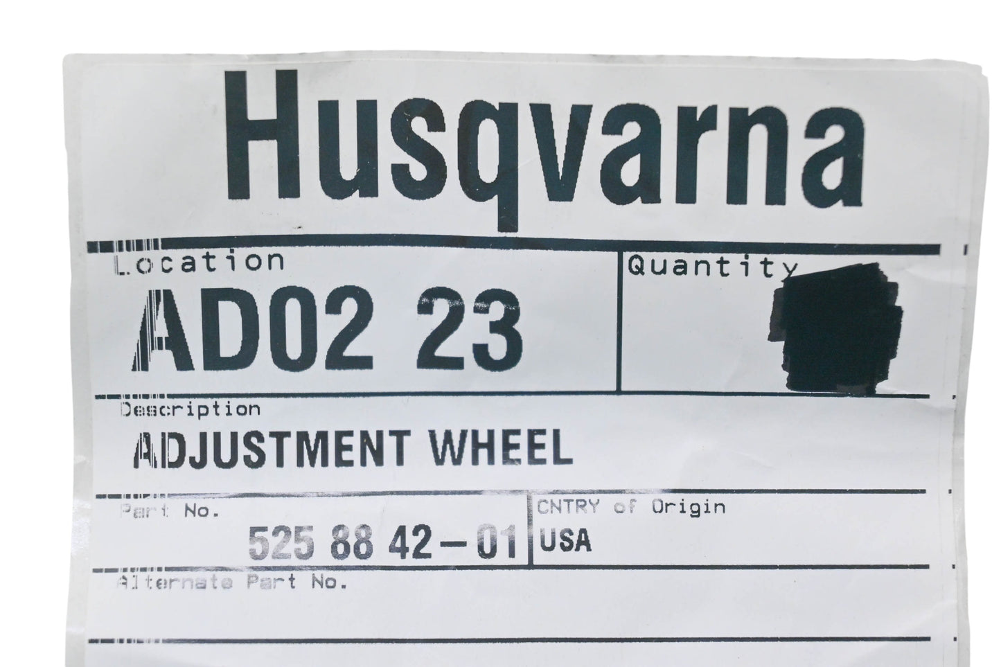 New OEM Husqvarna 525 88 42-01, 525884201, 525-868301 Gear Adjuster Wheel NOS