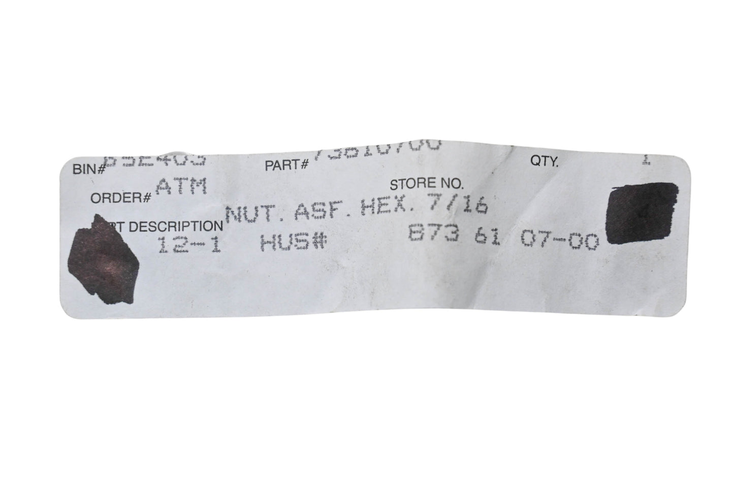 New OEM Husqvarna 873610700 Hex Nut NOS