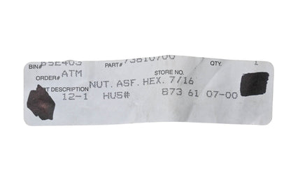 New OEM Husqvarna 873610700 Hex Nut NOS