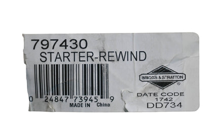 New OEM Briggs & Stratton 797430 Rewind Starter NOS