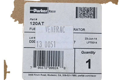 Parker 120AT, R12T, 13.0051 Fuel Filter Water Separator NOS