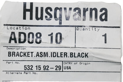 New OEM Husqvarna 532 15 92-29, 532159229 Idler Bracket NOS