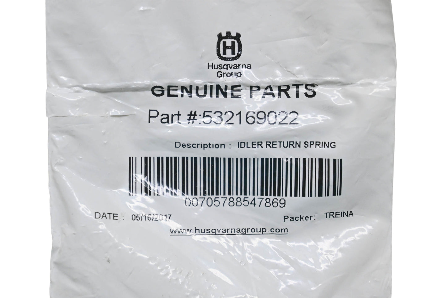 New OEM Husqvarna 532169022 Idler Return Spring NOS