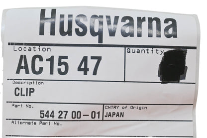 New OEM Husqvarna 544 27 00-01, 544270001 Clip NOS