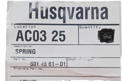 New OEM Husqvarna 501 45 61-01, 501456101 Spring NOS