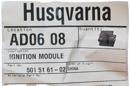 New OEM Husqvarna 501 51 61-02, 501516102 Ignition Module NOS