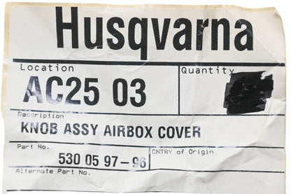 New OEM Husqvarna 530 05 97-96, 530059796 Knob NOS