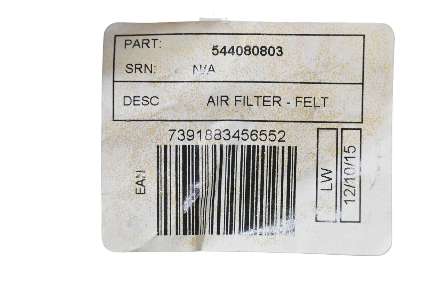 New OEM Husqvarna 544 08 08-03, 544080803 Air Filter NOS
