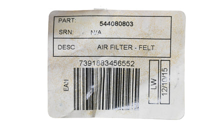 New OEM Husqvarna 544 08 08-03, 544080803 Air Filter NOS